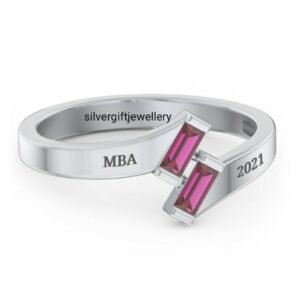 Custom Design Graduation Ring for Her, Handcrafted 925 Silver