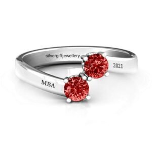 Grad Ring for Students, Classic Personalized 925 Silver