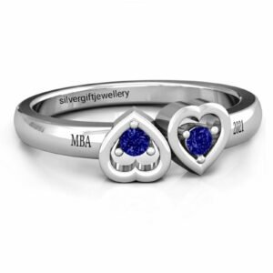 Any Year School Ring for Her, Handcrafted 925 Silver