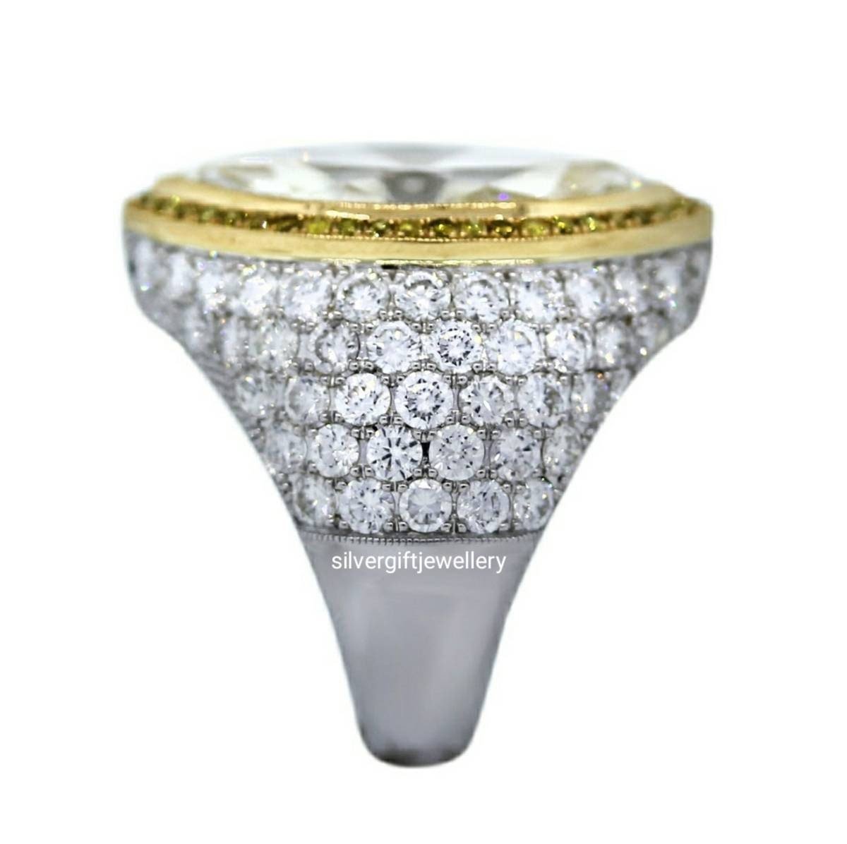 Luxury Moissanite Ring for Women, Statement 925 Silver - Image 2