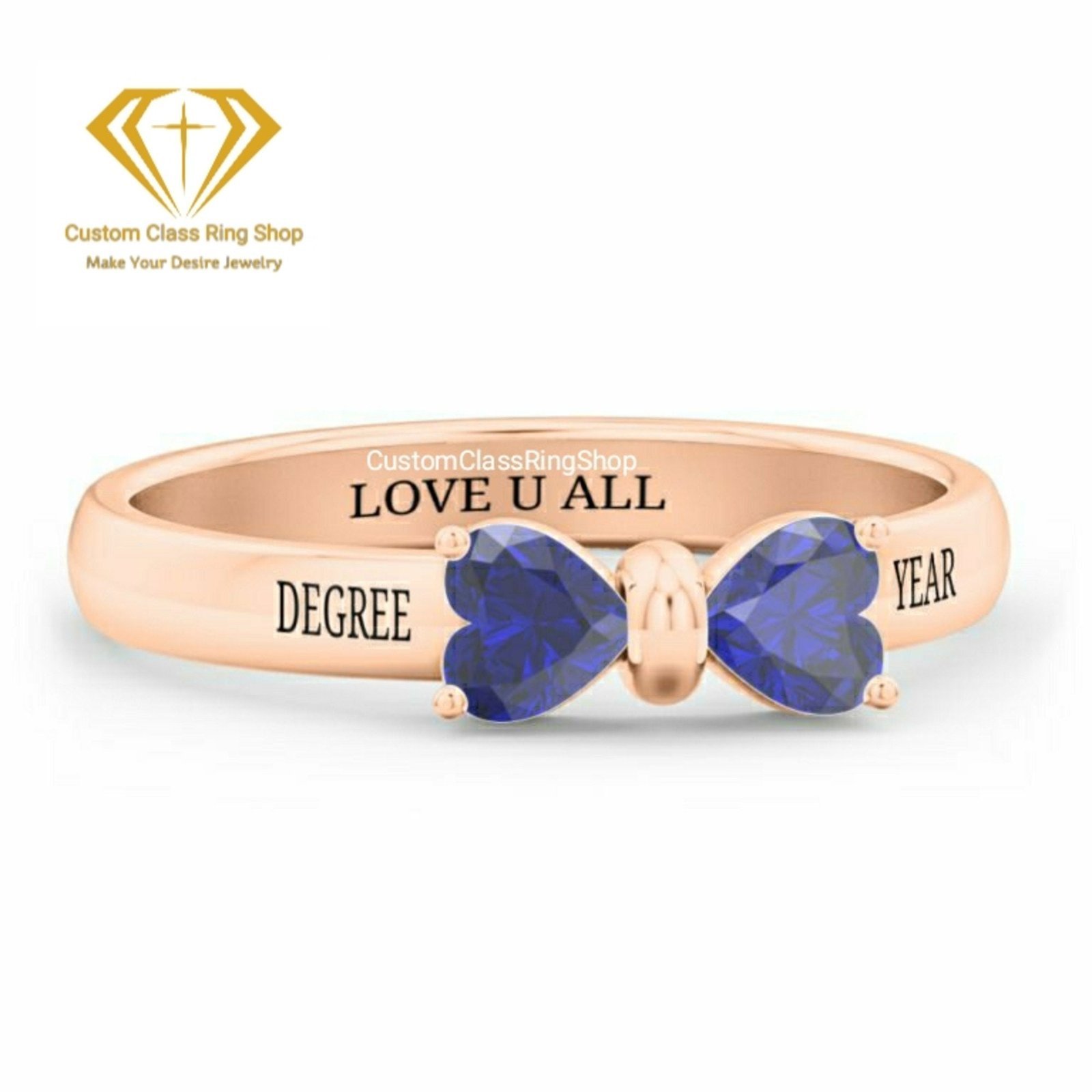 Heart Class Ring for Students, Personalized 925 Silver Gift for Her - Image 6