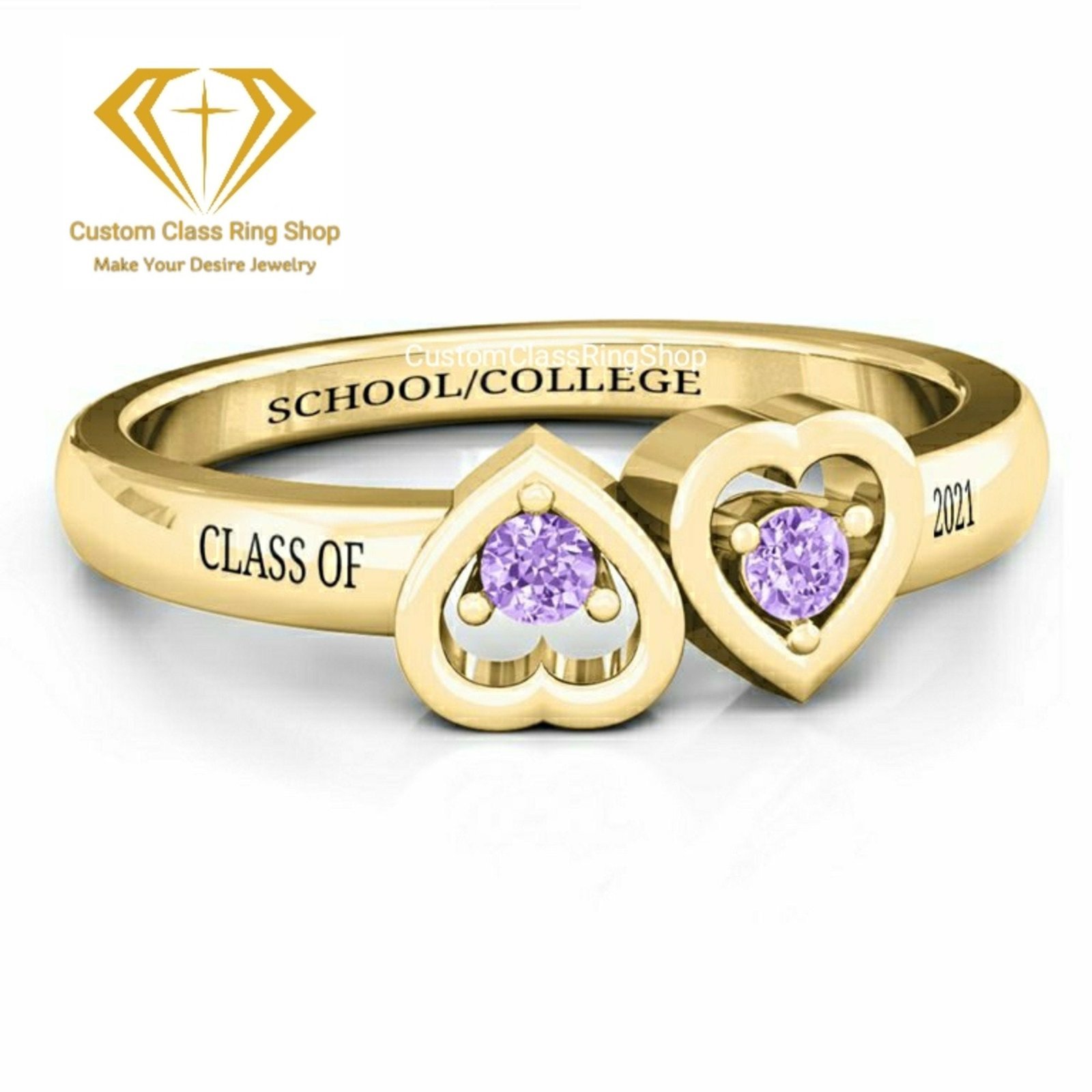 Oval Graduation Ring for Her, Engraved 925 Sterling Silver Gift - Image 5
