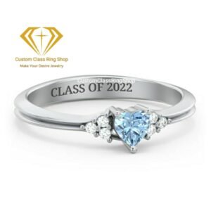 Heart and Accent Graduation Ring, Gold or Sterling Silver Gift