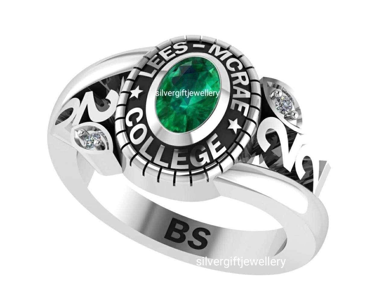 School Ring for Her, Special Design Any Year 925 Silver - Image 3