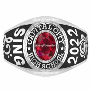 Graceful Graduation Ring for Women, Unique 925 Silver