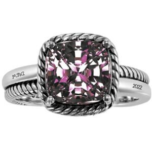 Cushion Grad Ring for Girls, High School 925 Silver