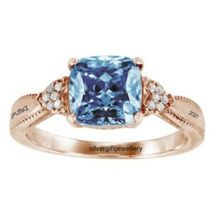 Rose Gold Senior Ring for Her, Rose Gold Plated High School Ring
