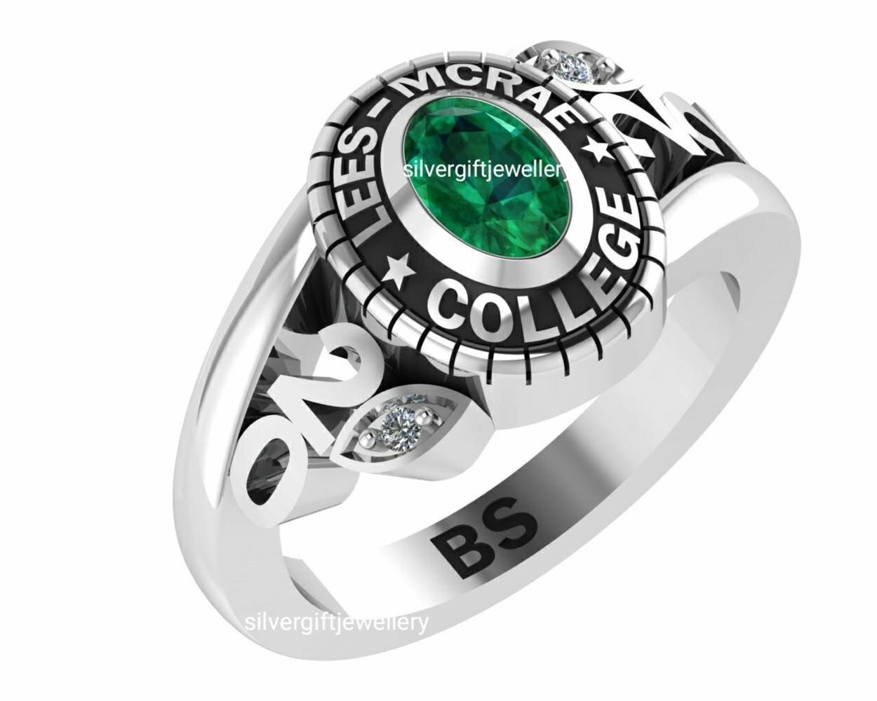 School Ring for Her, Special Design Any Year 925 Silver - Image 2