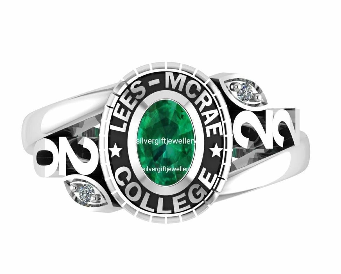 School Ring for Her, Special Design Any Year 925 Silver