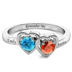 Custom Stone Grad Ring for Her, Elegant 925 Silver