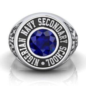 Classic High School Ring, Traditional Senior Ring 925 Silver