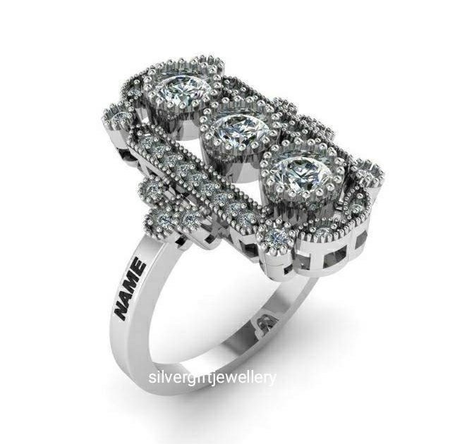 Vintage Style Class Ring for Women, Retro 925 Silver Graduation Gift - Image 2