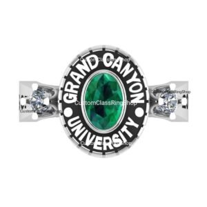 Quality Oval Class Ring, Handmade Sterling Silver Senior Gift