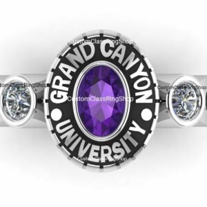 Slender Oval School Ring for Women, Affordable 925 Silver Gift