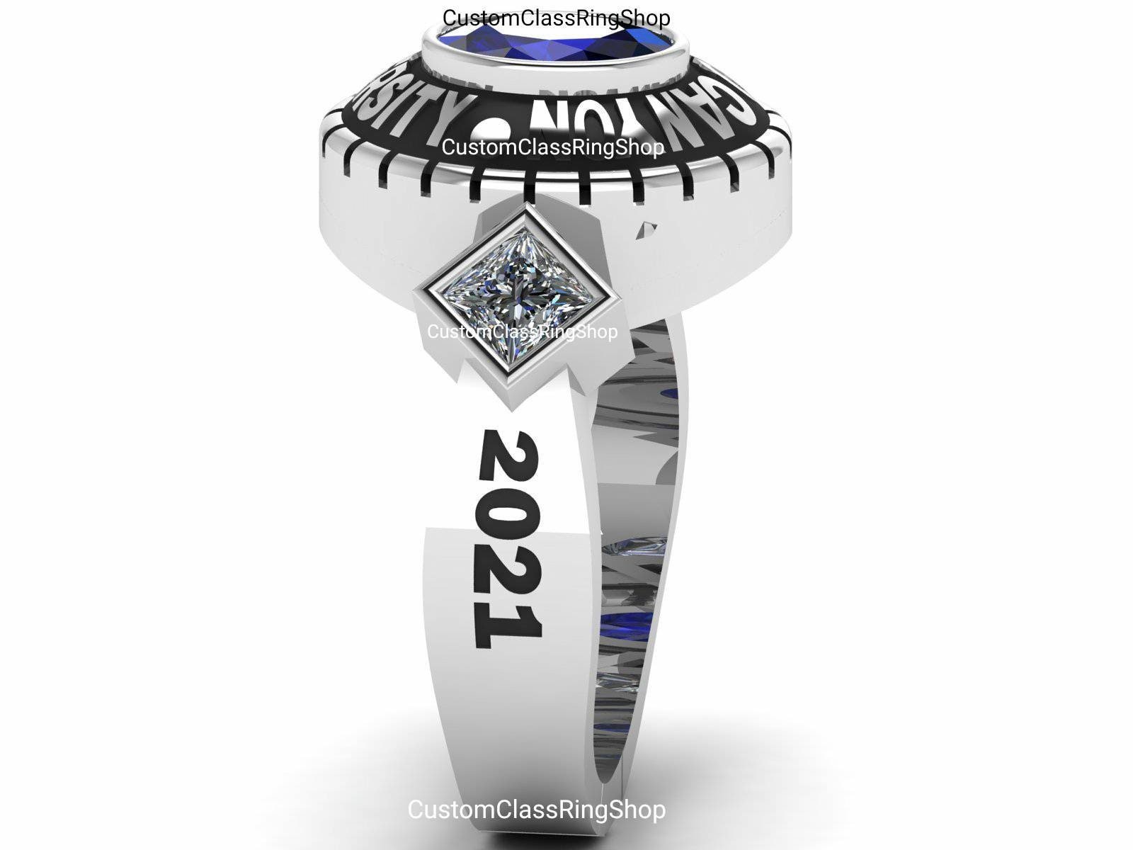 Signature Oval Class Ring for Her, Handmade 925 Sterling Silver - Image 7