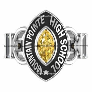 Marquise Class Ring for Her, College Graduation Gift in 925 Silver