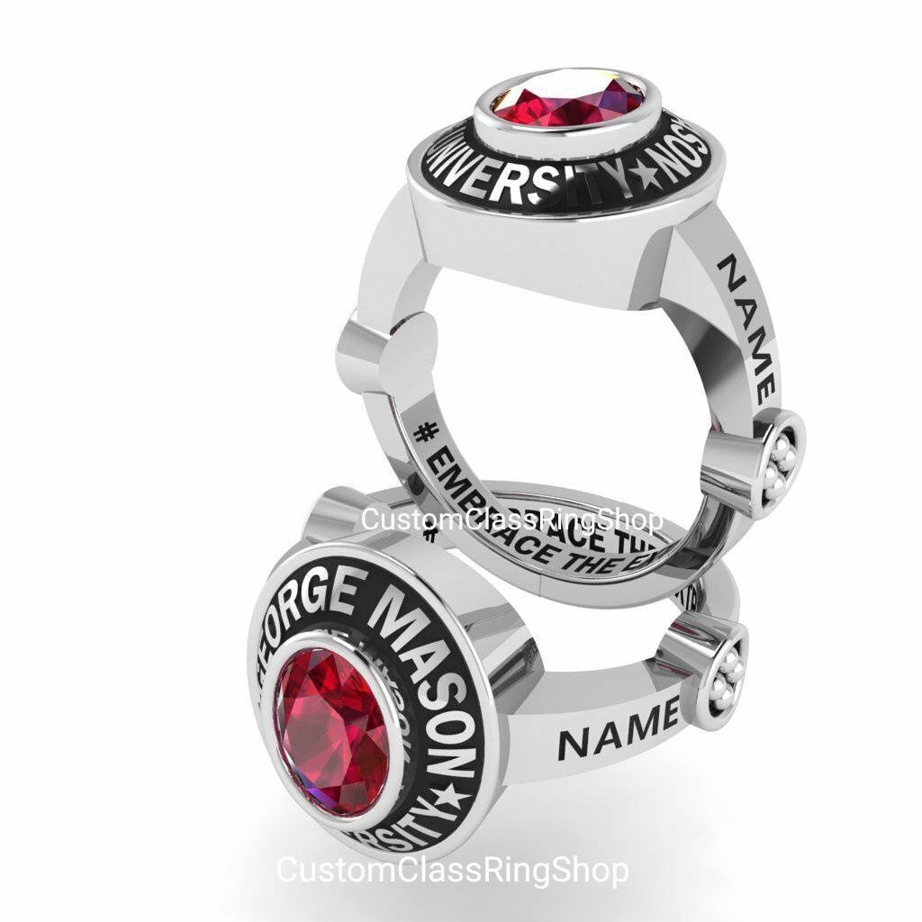 Fine Jewelry Style Class Ring for Her, Oval Stone 925 Silver - Image 4