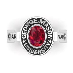 Fine Jewelry Style Class Ring for Her, Oval Stone 925 Silver