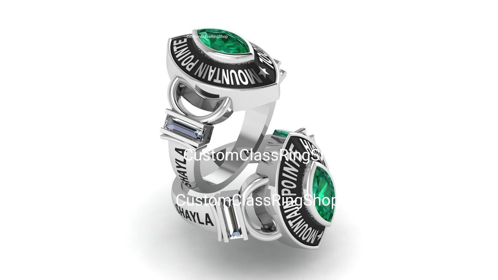 Marquise School Ring for Girls, Handmade 925 Silver Graduation Gift - Image 4
