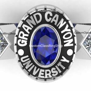 Signature Oval Class Ring for Her, Handmade 925 Sterling Silver