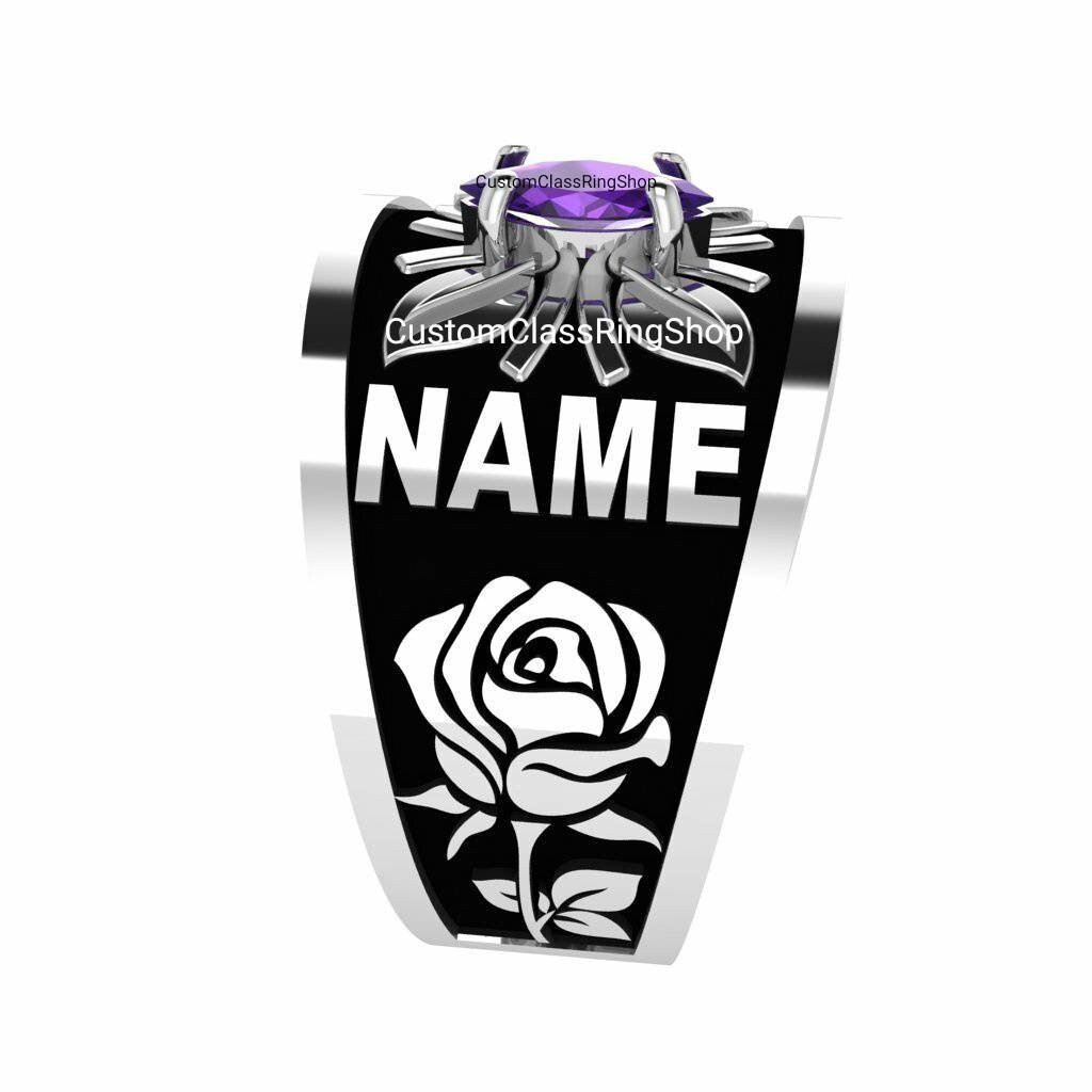 Marquise Ring with Class Year Engraving, 925 Silver Graduation Gift - Image 8