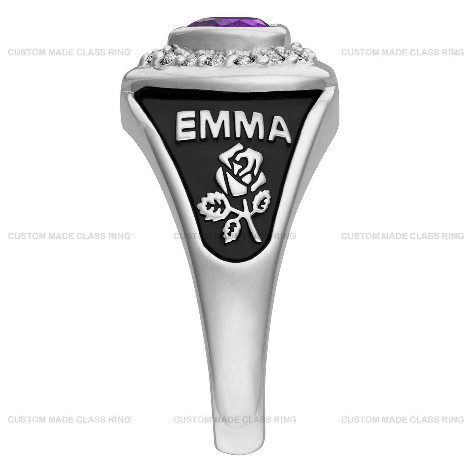Fashion Heart Class Ring for Women, Personalized 925 Silver - Image 5
