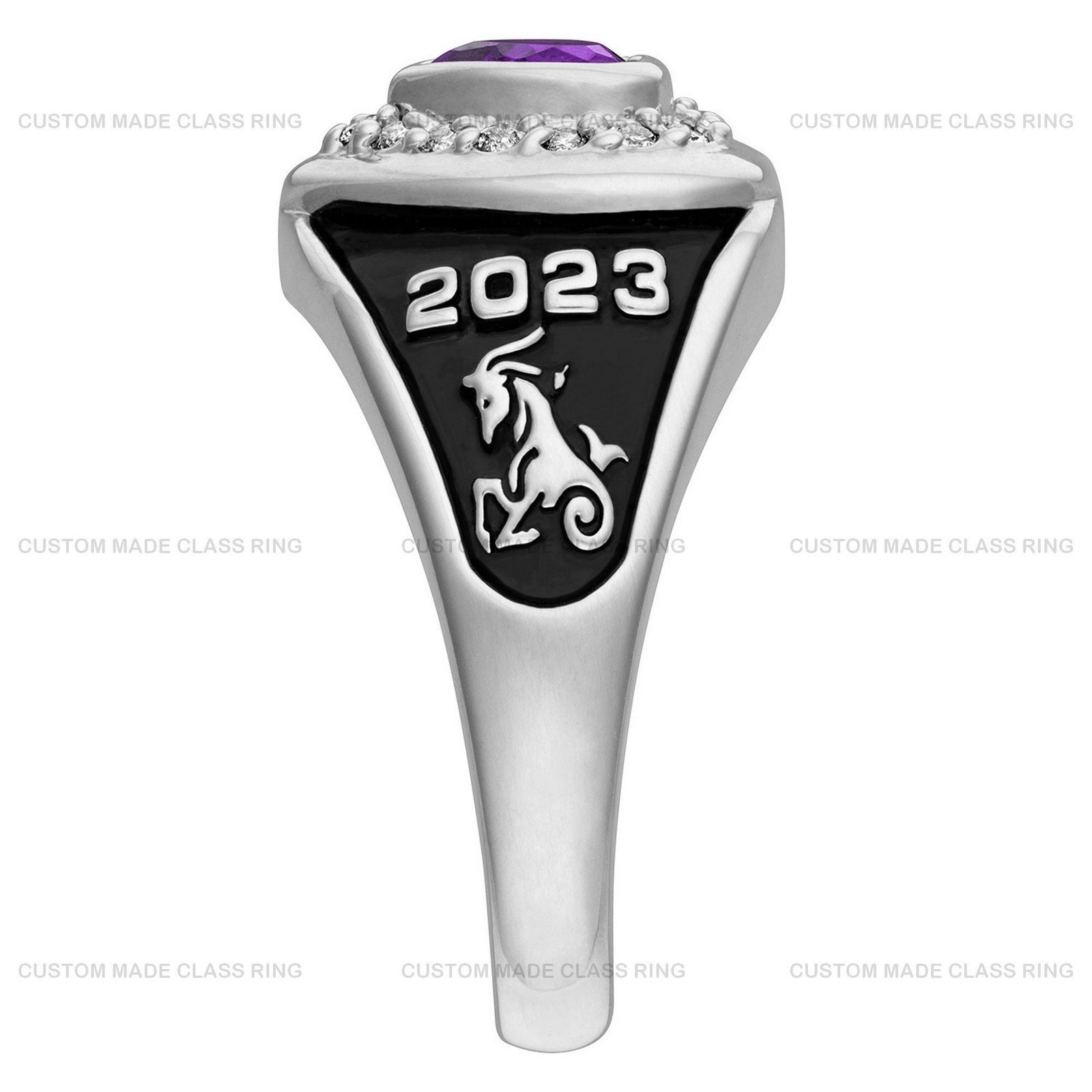 Fashion Heart Class Ring for Women, Personalized 925 Silver - Image 6