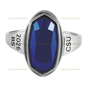 Cubic Zirconia Class Ring for Her, Grace Essence 925 Silver Gift