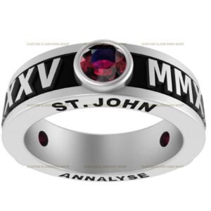 Sparkling Round Class Ring for Women, Handmade 925 Silver
