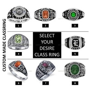 Create Your Own Senior Ring, Personalized 925 Silver Class Ring