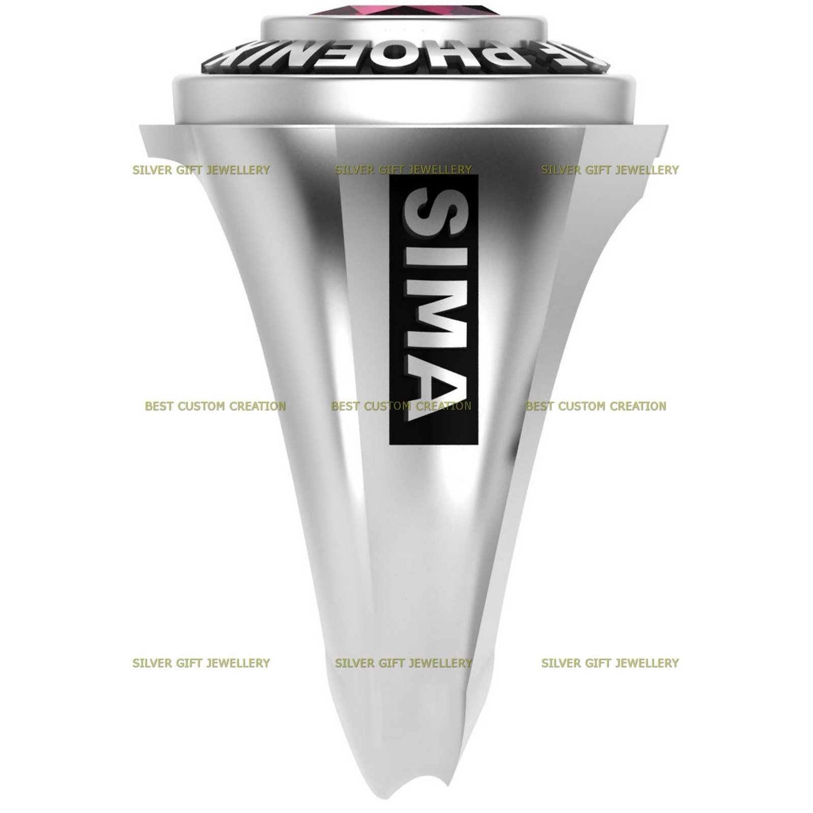 Heritage High School Ring, Traditional Engraved 925 Silver - Image 4