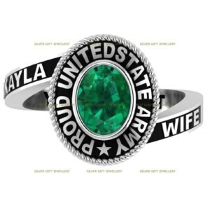 Fully Engraved Class Ring, Handcrafted 925 Silver