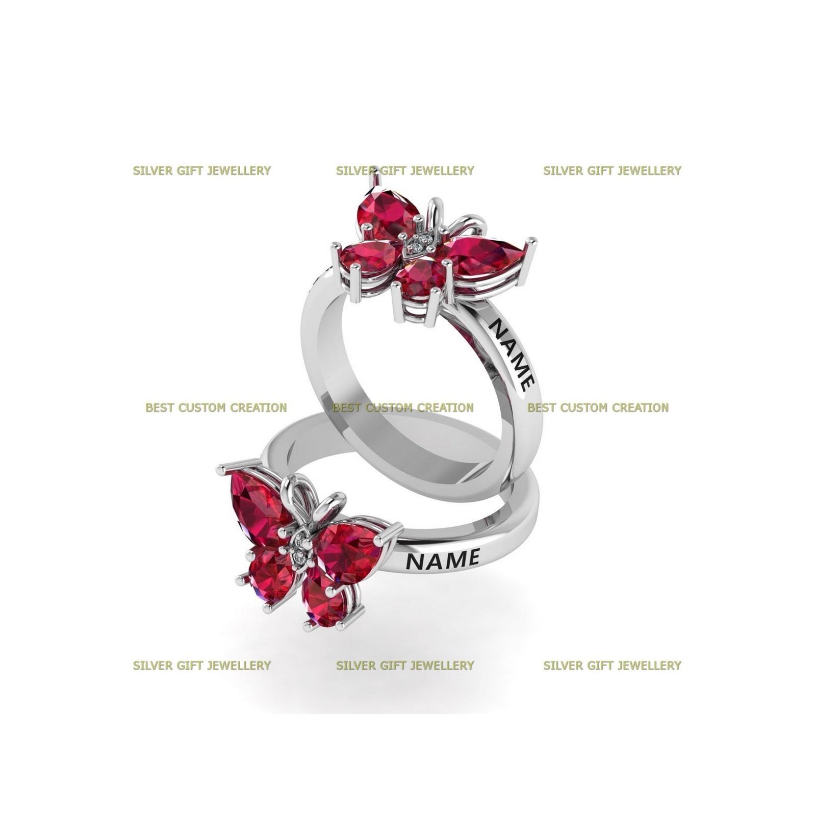 Butterfly Keepsake Ring, Fluttering Dreams Graduation Gift 925 Silver - Image 5