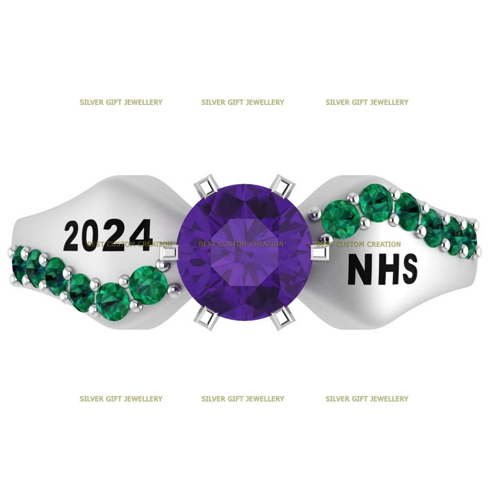 Petal Perfection Class Ring, Blooming Legacy 925 Silver - Image 3