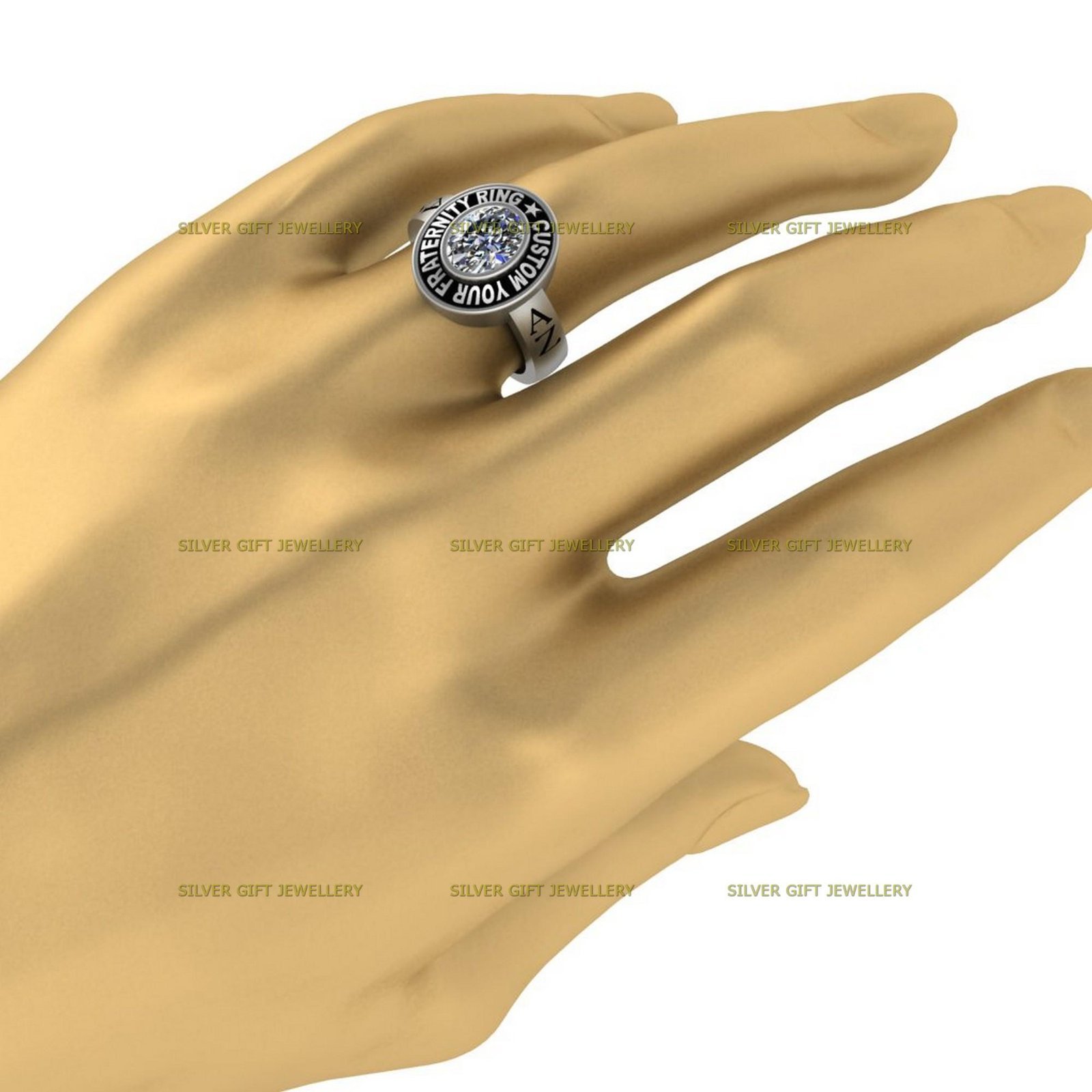 Prestige Class Ring for Her, Gold Tone 925 Silver - Image 7