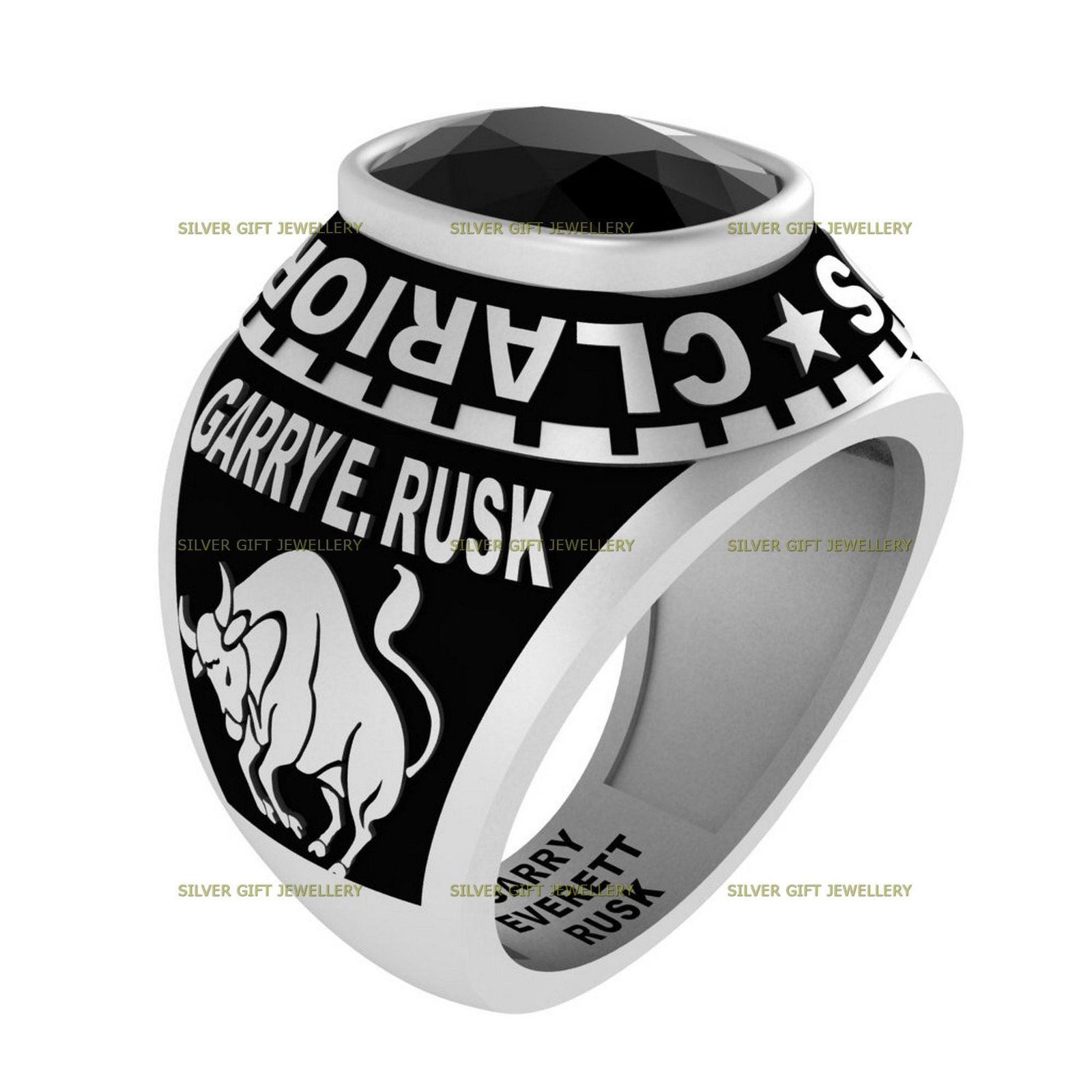 Class Ring for Every Graduate, Handcrafted High School Ring 925 Silver - Image 3