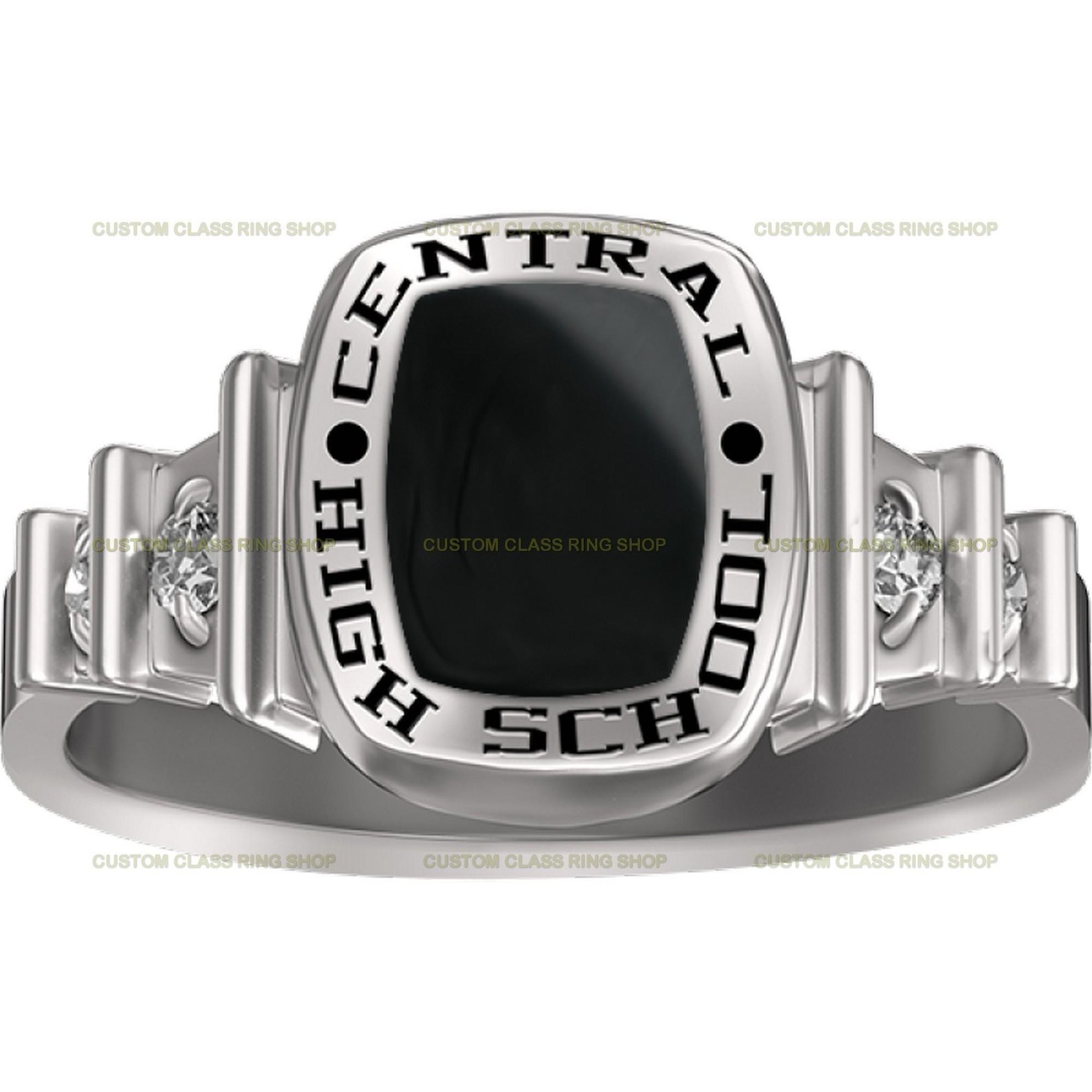 White Gold Plated Class Ring for Women, Marquise Stone 925 Silver - Image 6