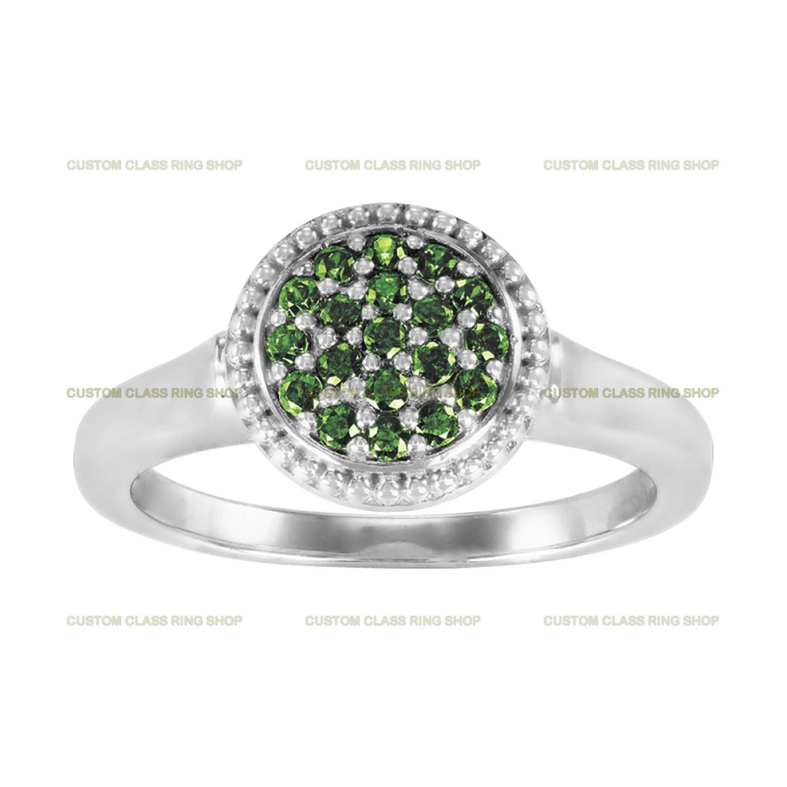 Blue Stone Class Ring for Women, Roman Numeral Design 925 Silver - Image 9