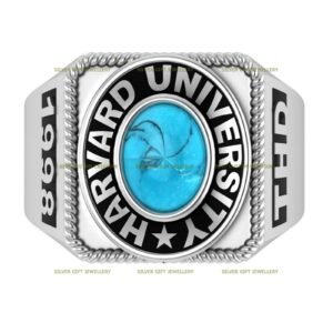 Custom Ring for Juniors and Seniors, High School Class Ring 925 Silver