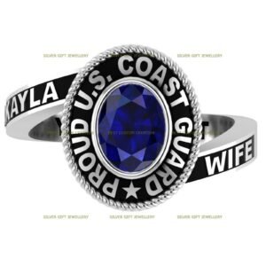 Handcrafted School Ring, Unique Personalized 925 Silver Class Ring