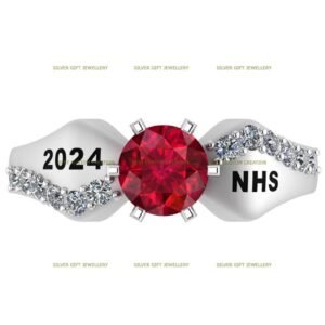 Wings of Wisdom Ring, Personalized Graduation Class Ring 925 Silver