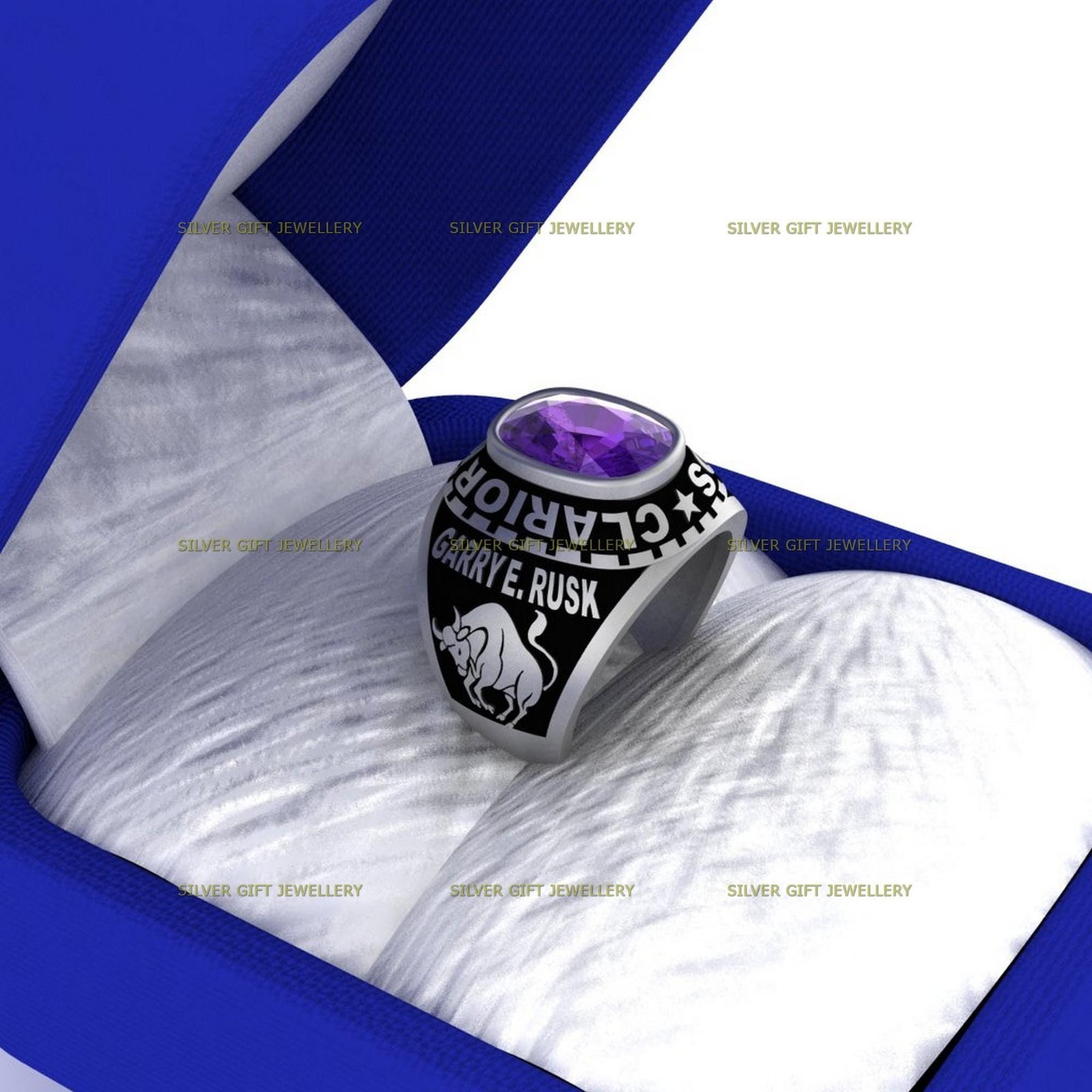 Custom College Grad Ring, Any School Personalized 925 Silver - Image 6
