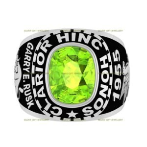 Personalized Keepsake Class Ring, High School Grad Ring 925 Silver