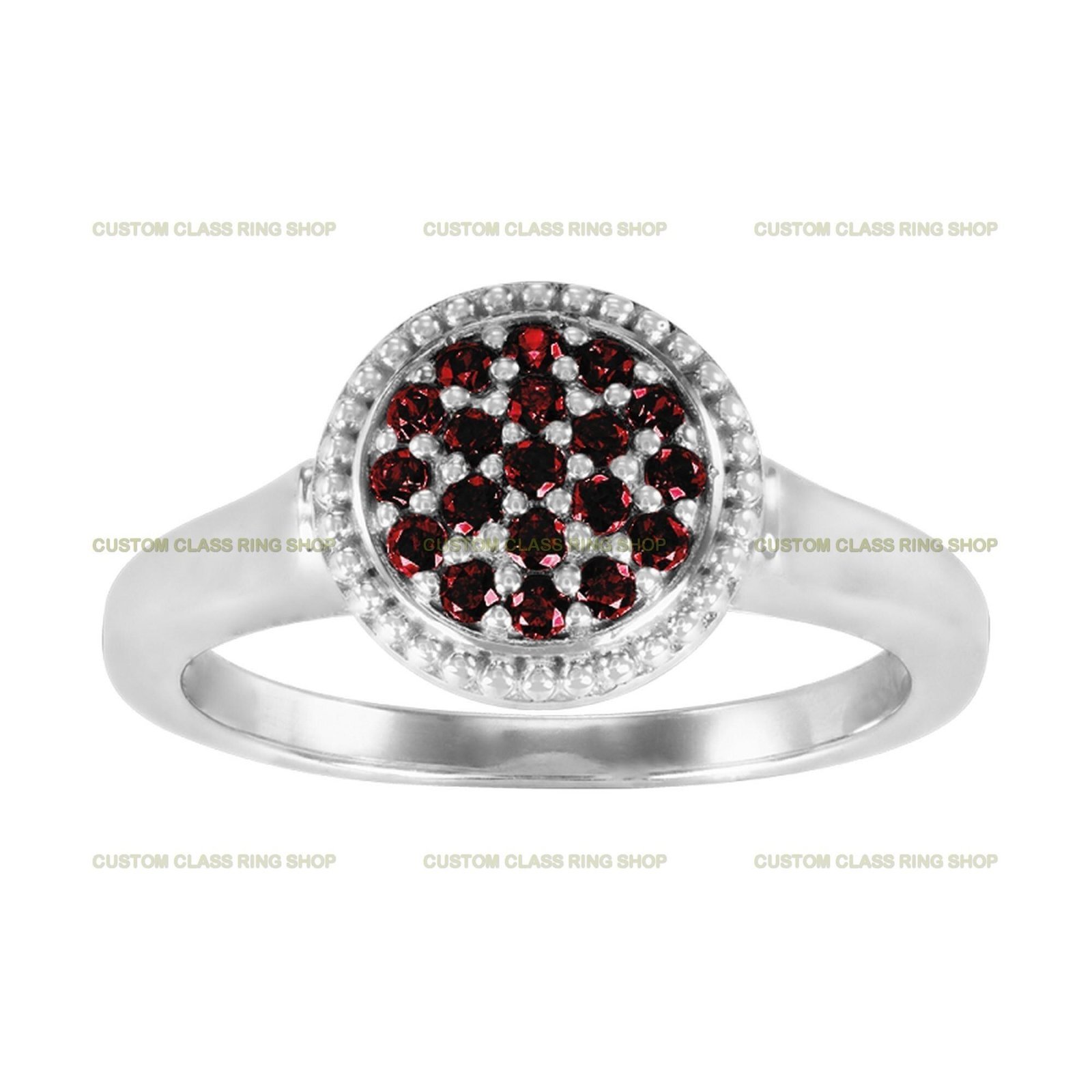 Blue Stone Class Ring for Women, Roman Numeral Design 925 Silver - Image 6
