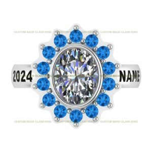 Flower School Ring for Her, Blossom Design 925 Silver Gift