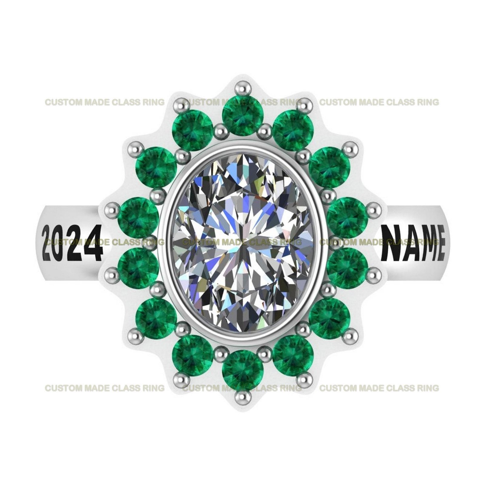 Blossom College Ring, Flower Design Handmade 925 Silver Gift - Image 5