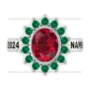 Blossom College Ring, Flower Design Handmade 925 Silver Gift
