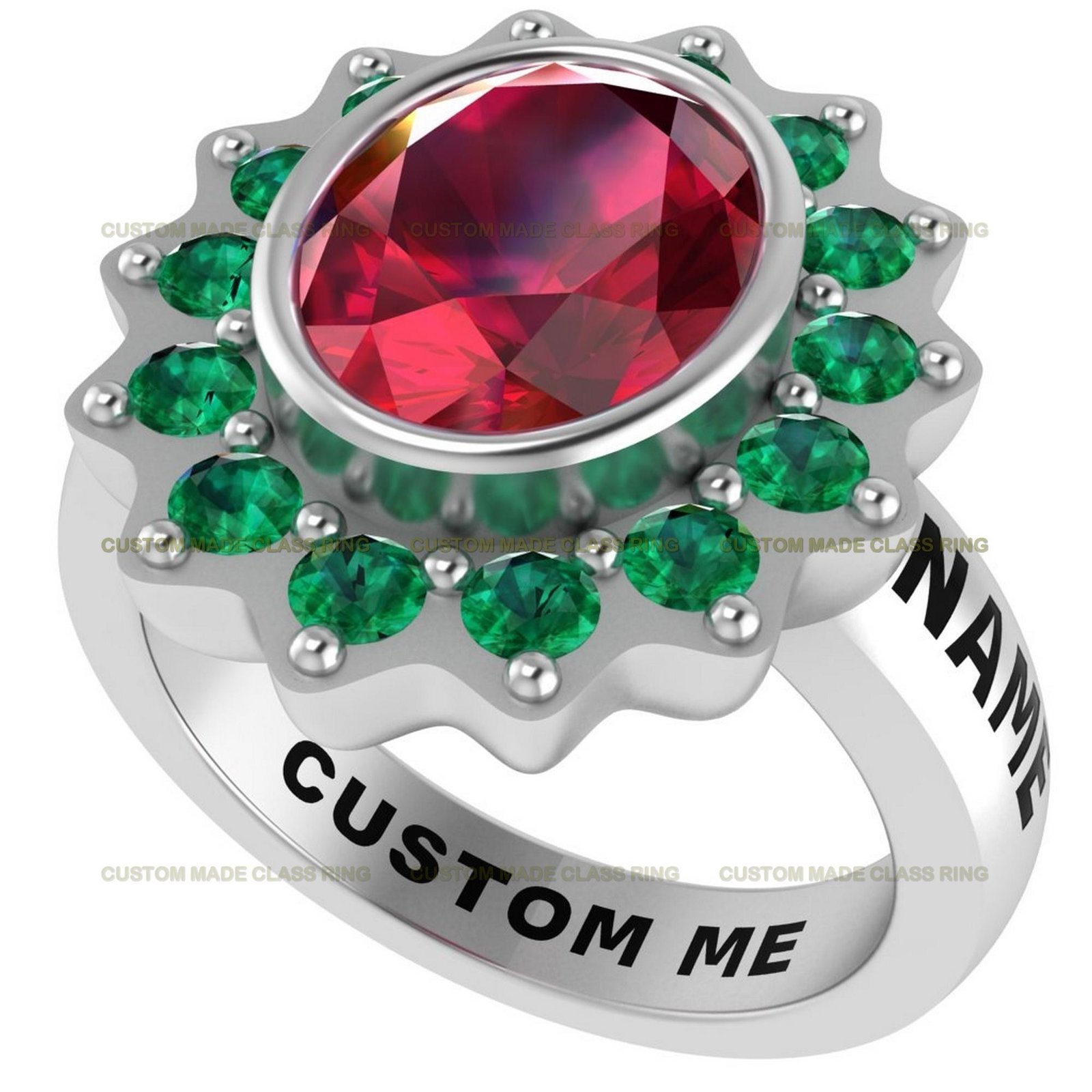 Blossom College Ring, Flower Design Handmade 925 Silver Gift - Image 4
