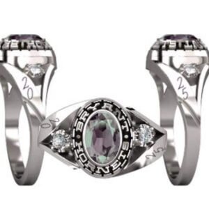 Best High School Ring for Her, Elegant Custom 925 Silver