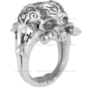 Spooky Skull Ring, Halloween Gothic Ring in Silver or Gold